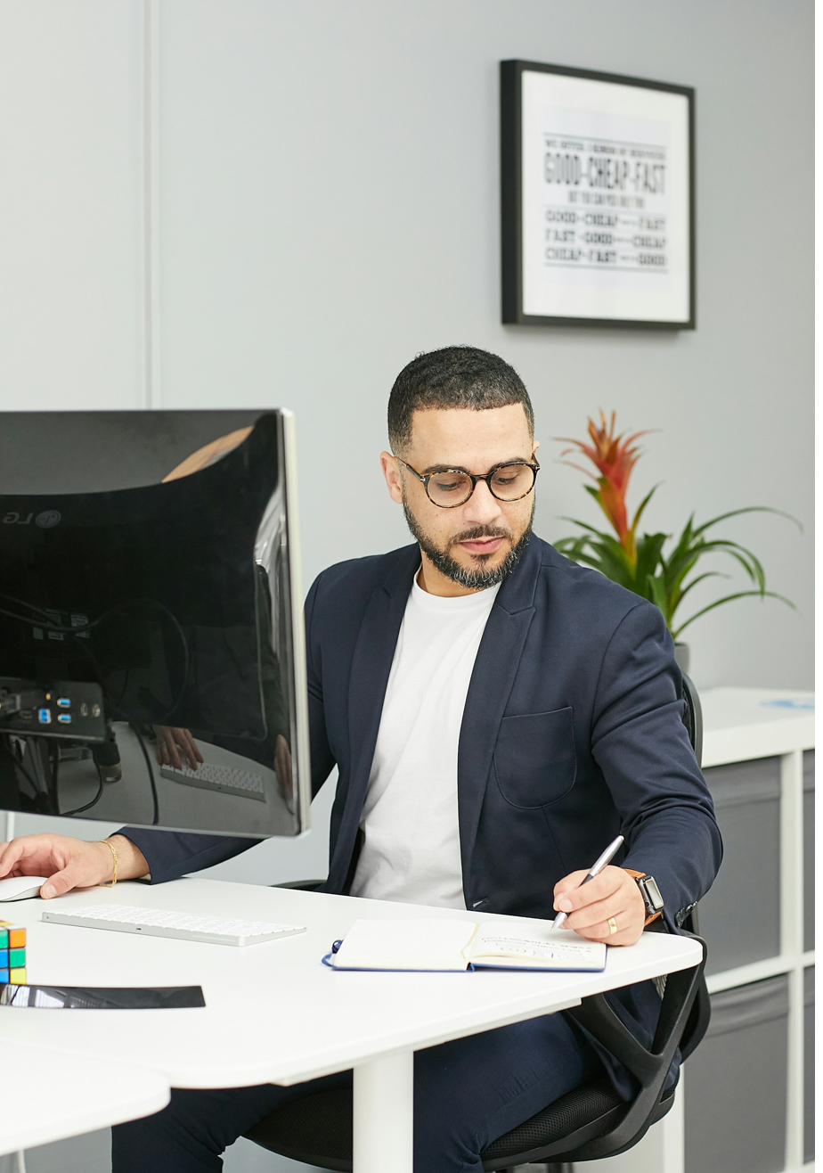 An established professional working through their financial plan